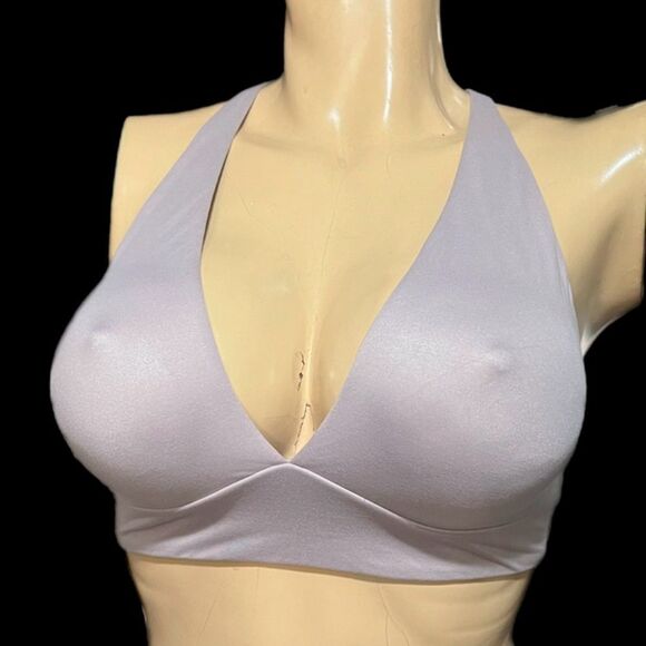 Victorias Secret Supersoft Unlined plunge Wire free Bralette Bra Gray 38C New - Picture 5 of 11